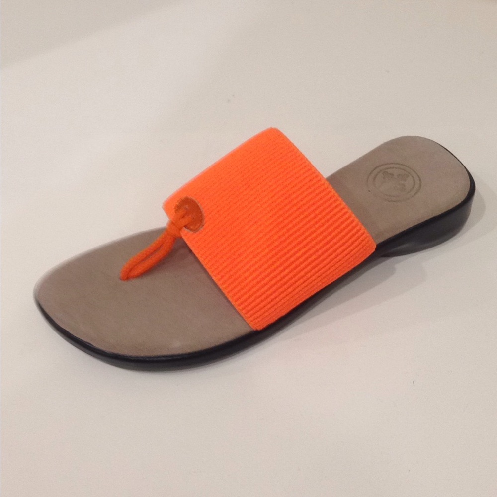 Charleston Orange Stretch Thong Style Sandal